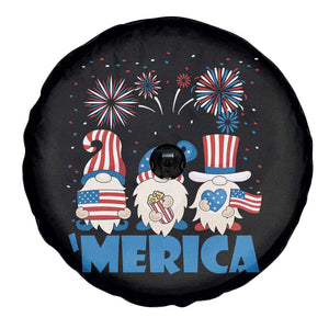 4th of July Gnome Spare Tire Cover Merica Gnomes USA Flag Fireworks TS02 Print Your Wear