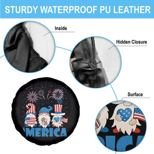 4th of July Gnome Spare Tire Cover Merica Gnomes USA Flag Fireworks TS02 Print Your Wear