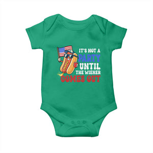4th of July It's Not A Party Until The Wiener Comes Out Baby Onesie Funny Hot Dog Independence Day Patriotic Weenies TS10 Irish Green Print Your Wear