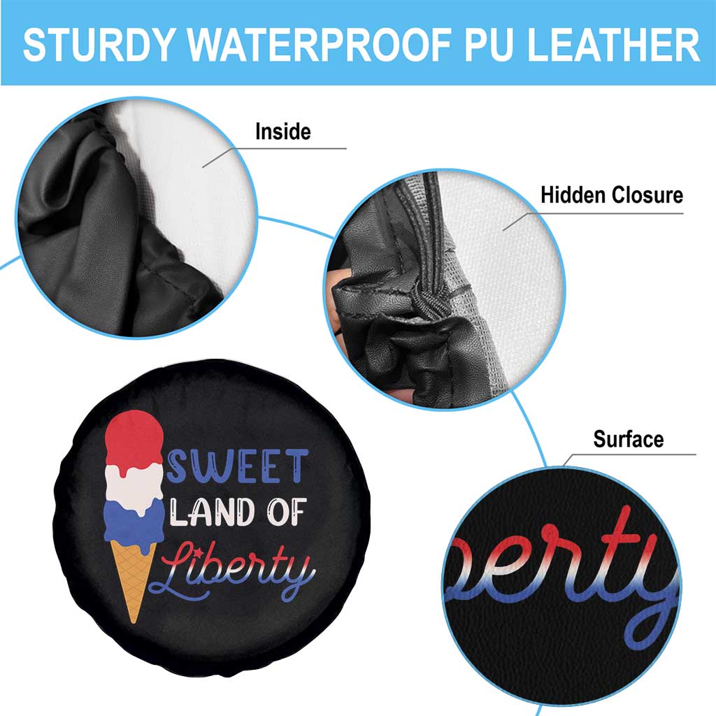 4th of July Spare Tire Cover Sweet Land of Liberty American Patriotic TS02 Print Your Wear