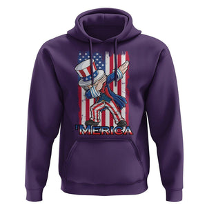 4th of July Dabbing Uncle Sam Hoodie Merica American Flag TS02 Purple Print Your Wear