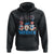 4th of July Gnome Hoodie Merica Gnomes US Flag Fireworks Celebrate Independence Day TS02 Black Print Your Wear