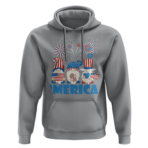 4th of July Gnome Hoodie Merica Gnomes US Flag Fireworks Celebrate Independence Day TS02 Sport Gray Print Your Wear