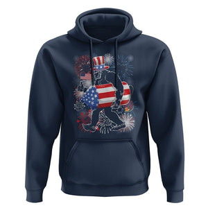 4th Of July Hoodie Bigfoot Fireworks Sasquatch American Flag TS09 Navy Print Your Wear