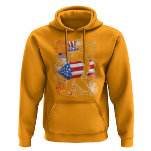 4th Of July Hoodie Bigfoot Fireworks Sasquatch American Flag TS09 Gold Print Your Wear