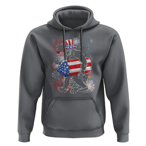 4th Of July Hoodie Bigfoot Fireworks Sasquatch American Flag TS09 Charcoal Print Your Wear