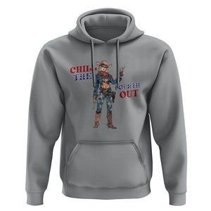 4th Of July Hoodie Chill The Fourth Out American Pin-up Girl TS09 Sport Gray Print Your Wear