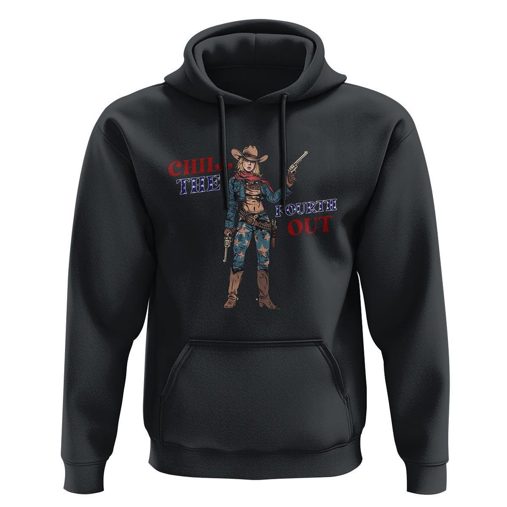 4th Of July Hoodie Chill The Fourth Out American Pin-up Girl TS09 Black Print Your Wear