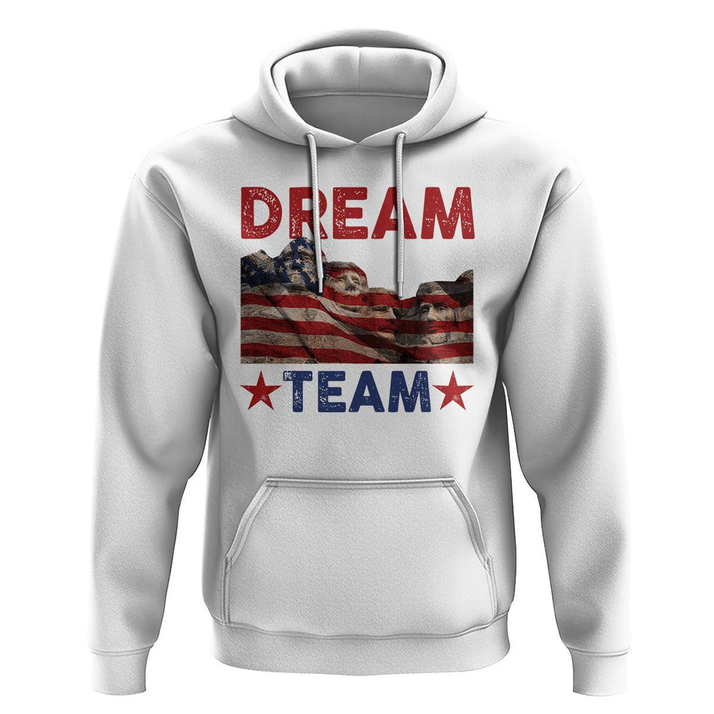 4th Of July Hoodie Dream Team Presidents Mount Rushmore TS09 White Print Your Wear