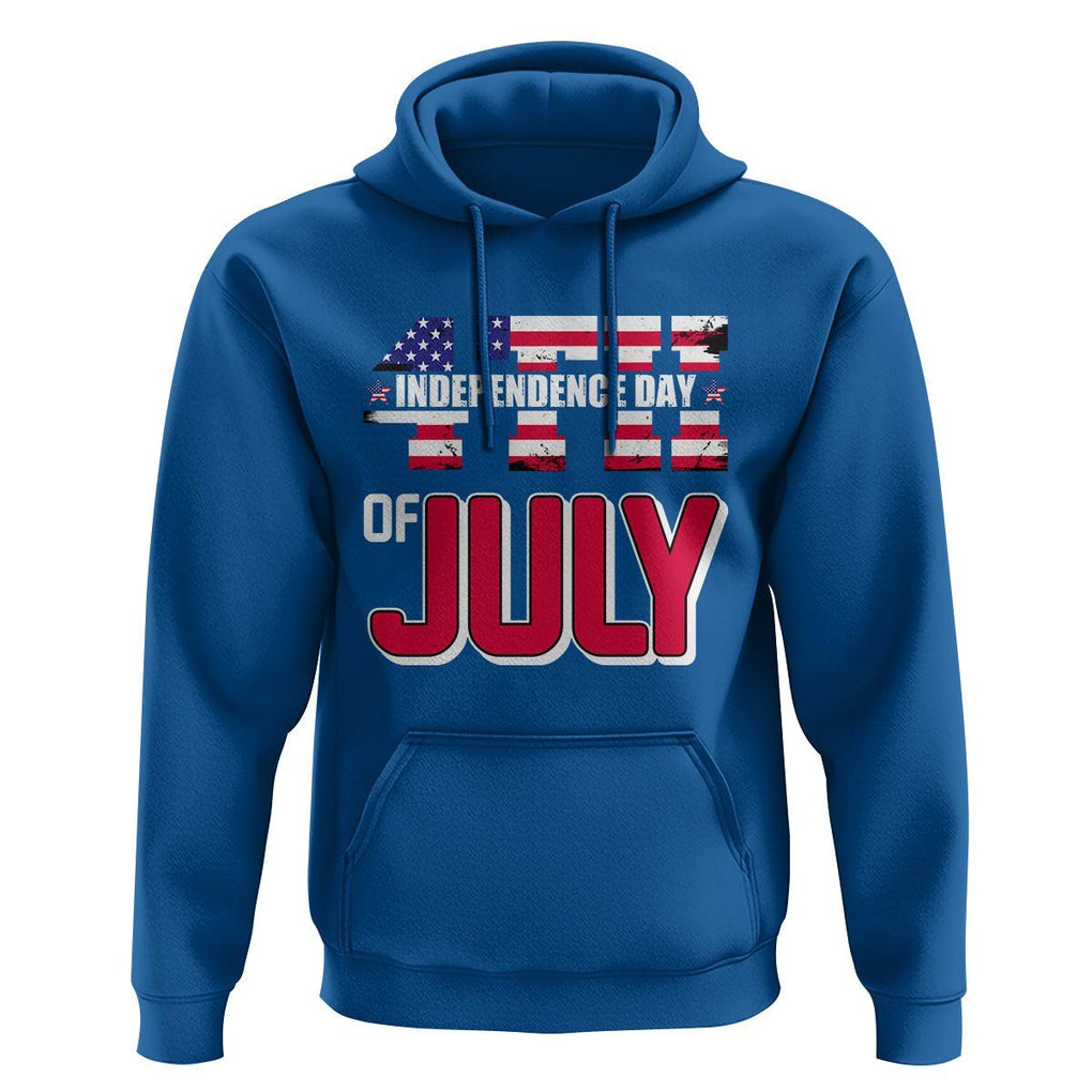 4th of July Hoodie Patriotic Independence Day American Flag TS02 Royal Blue Print Your Wear