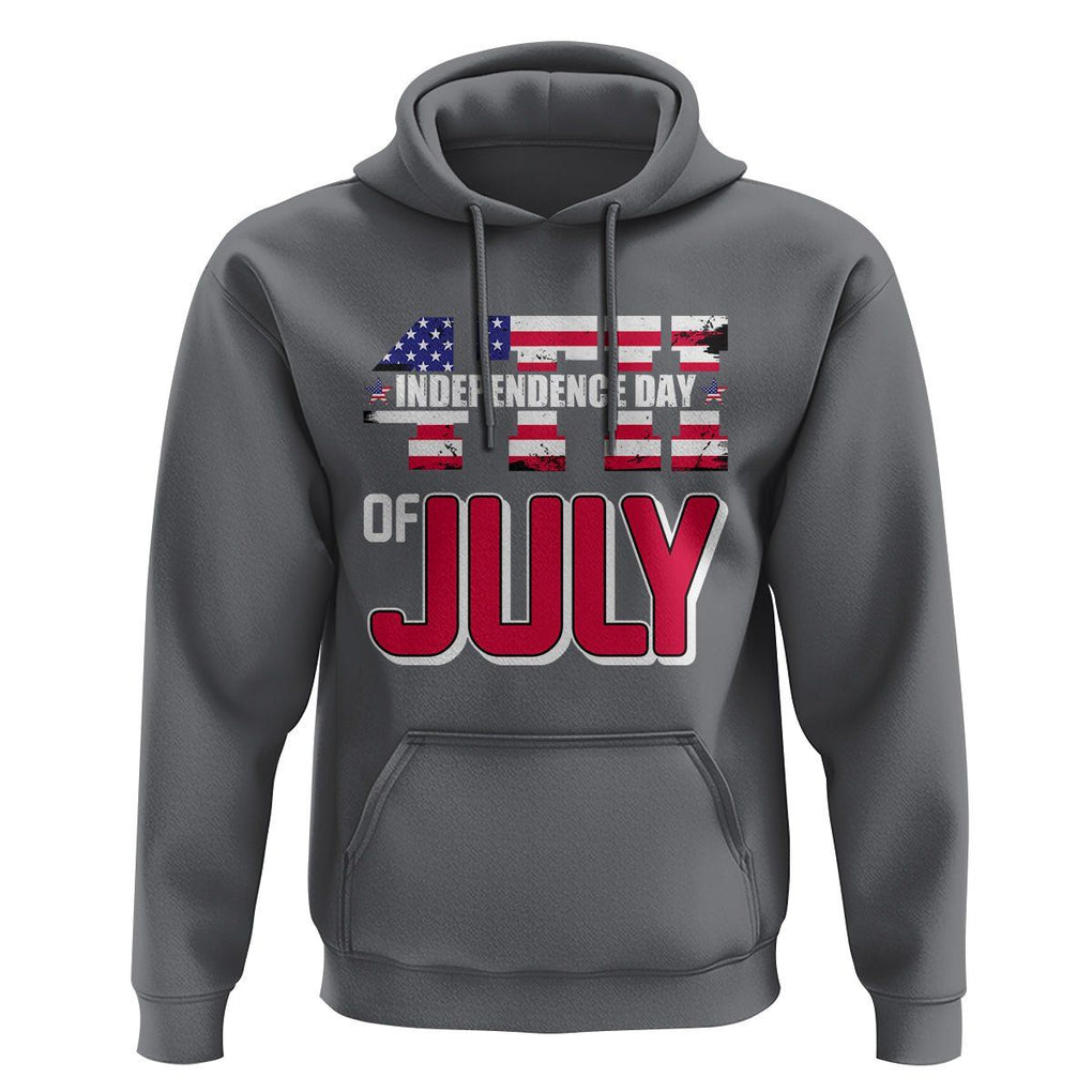 4th of July Hoodie Patriotic Independence Day American Flag TS02 Charcoal Print Your Wear