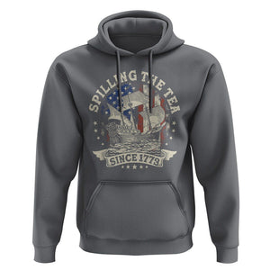 4th Of July Hoodie Spilling The Tea Since 1773 Independence Day TS02 Charcoal Print Your Wear