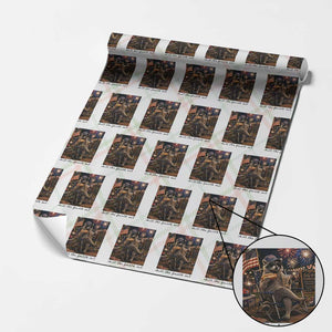 4th of July Raccoon Wrapping Paper Roll Chill The Fourth Out TS14 Christmas Plaid Print Your Wear