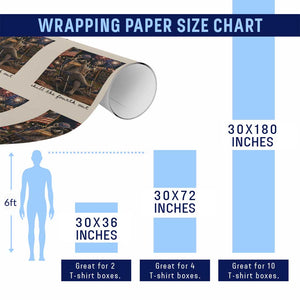 4th of July Raccoon Wrapping Paper Roll Chill The Fourth Out TS14 Print Your Wear