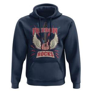 4th Of July Rock Lover Hoodie Freedom Rocks Patriotic Party TS09 Navy Print Your Wear