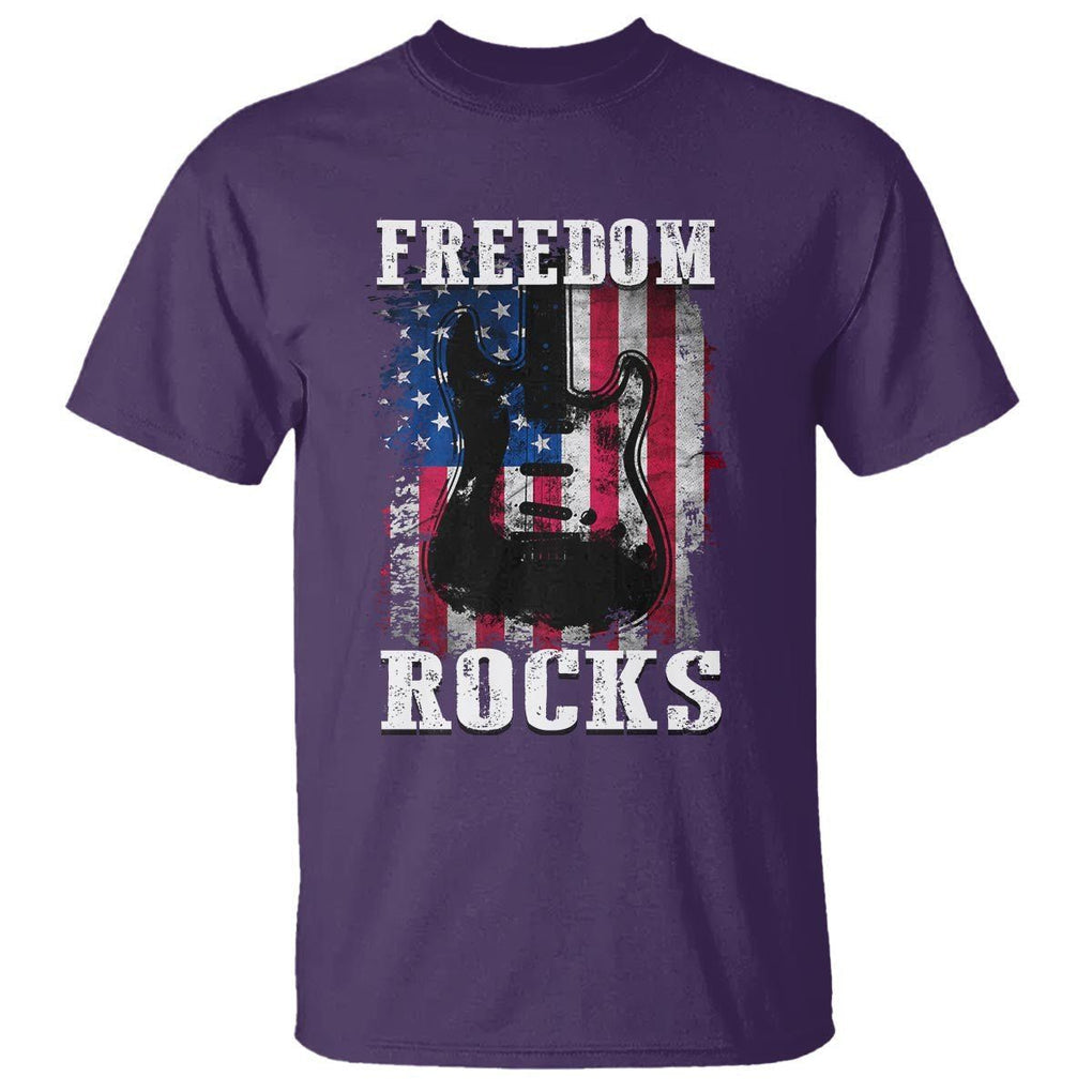 4th Of July Rock Lover T Shirt Freedom Rocks Patriotic Party TS09 Purple Print Your Wear