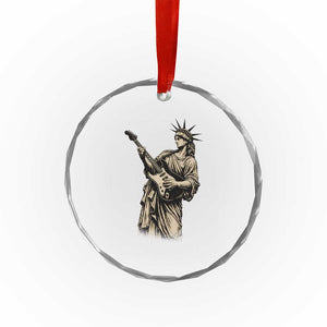 4th Of July Rock N Roll Crystal Glass Ornament Funny Statue Of Liberty Playing Guitar TS12 Print Your Wear