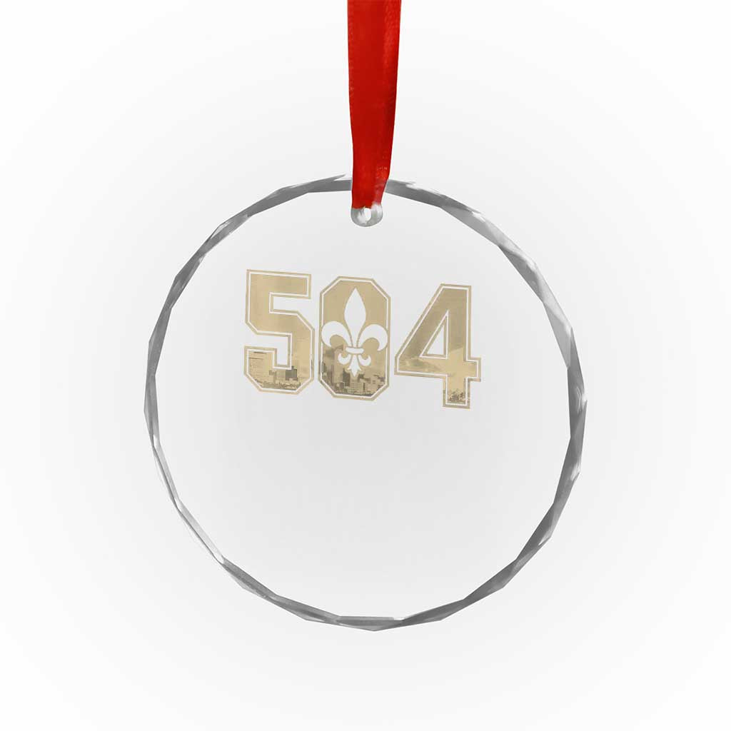 504 Nola New Orleans Louisiana LA Crystal Glass Ornament Fleur De Lis TS11 Print Your Wear