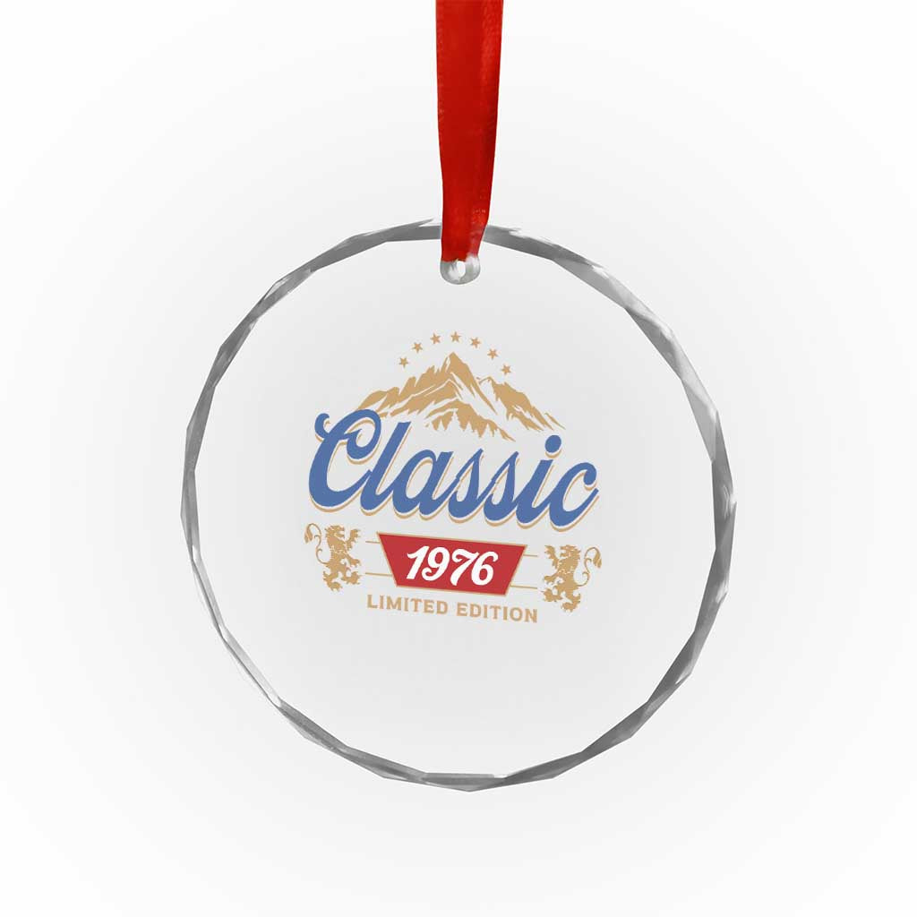 50th Birthday Beer Classic 1976 Limited Edition Crystal Glass Ornament Funny Gifts for 50 Year Olds
