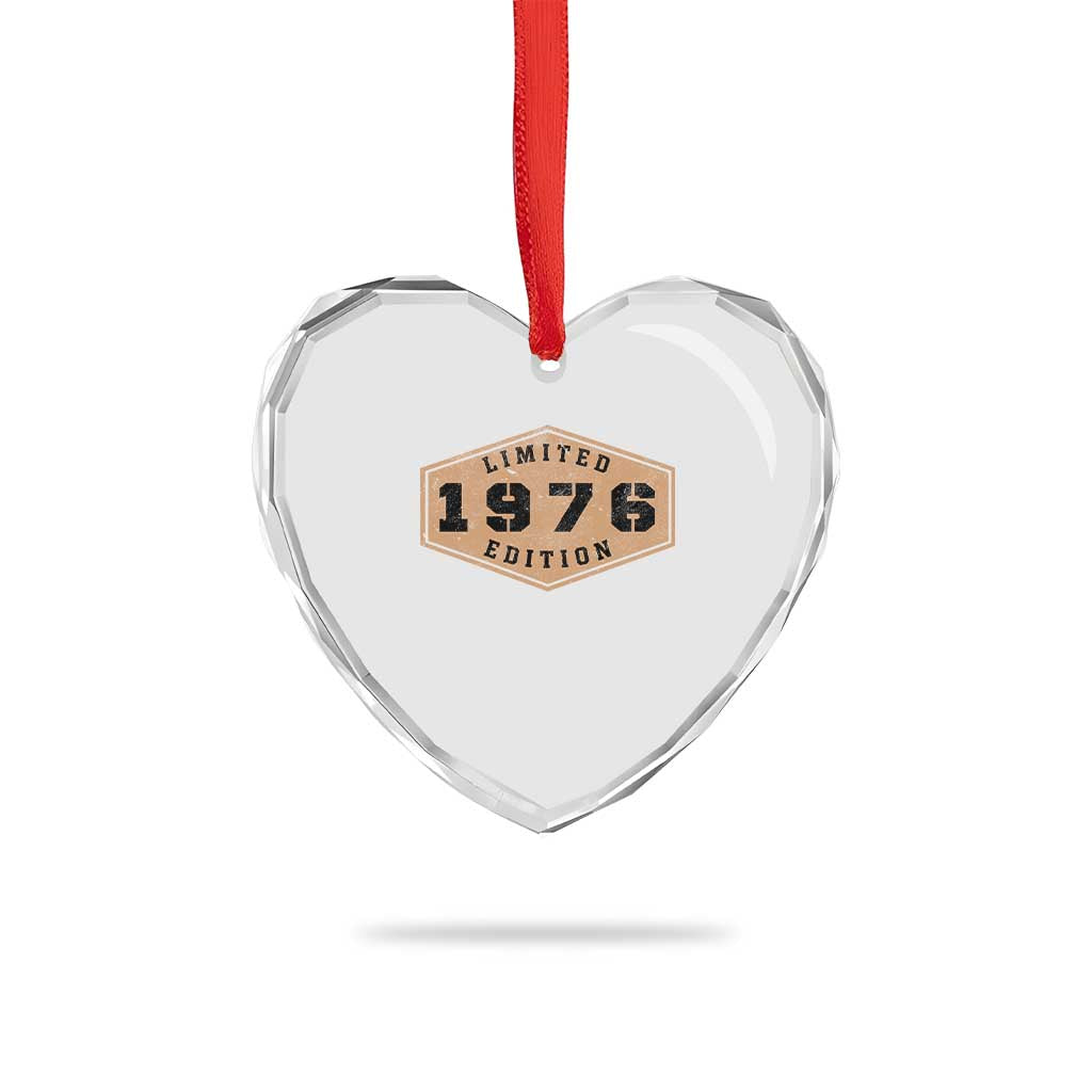 50th Birthday Heart Crystal Glass Ornament 1976 Limited Edition Gifts For Turning 50 TS11 Print Your Wear