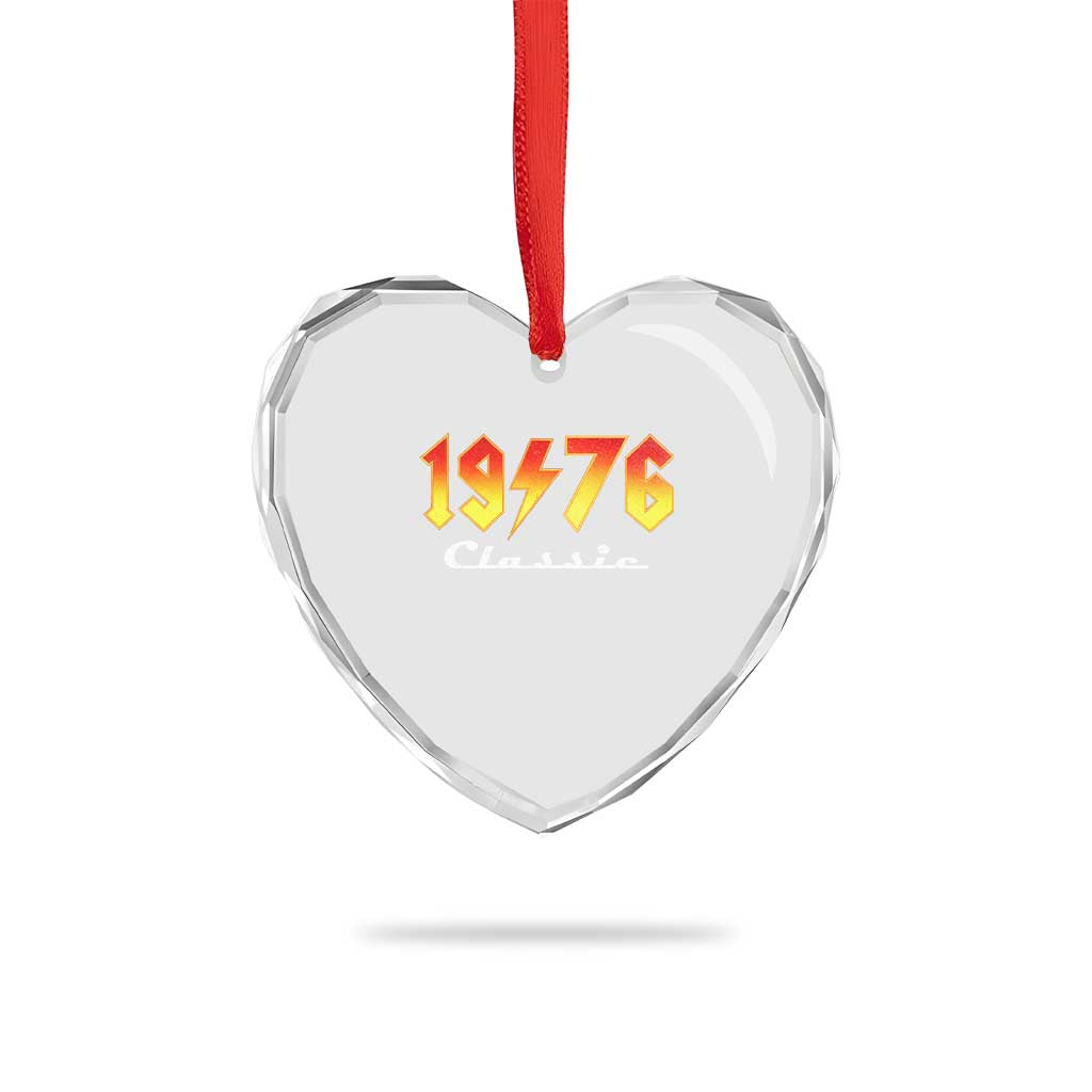 50th Birthday Heart Crystal Glass Ornament Classic Born 1976 Turning 50 Year Old TS10 Print Your Wear
