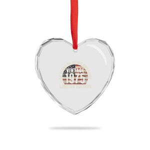 50th Birthday Heart Crystal Glass Ornament Vintage 1975 Limited Edition 50 Years Of Being Awesome American Flag - Print Your Wear