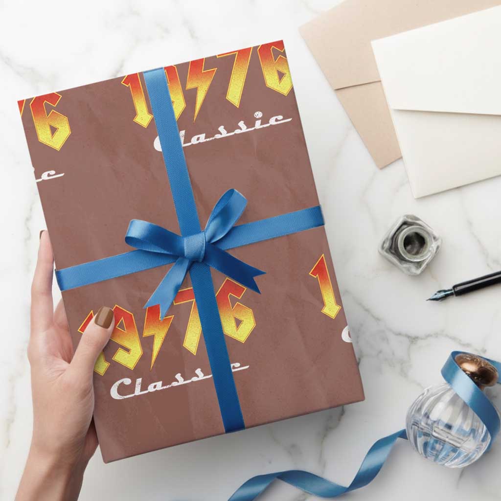 50th Birthday Wrapping Paper Roll Classic Born 1976 Turning 50 Year Old TS10 Mocha Print Your Wear