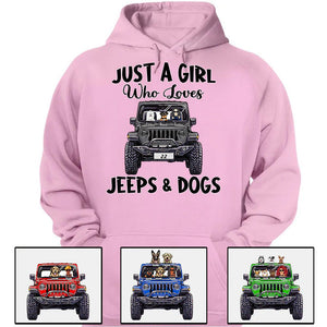 Custom JP Shirts, Just A Girl Who Loves JPs And Dogs, JP Dog Apparel CTM00 Custom - Printyourwear