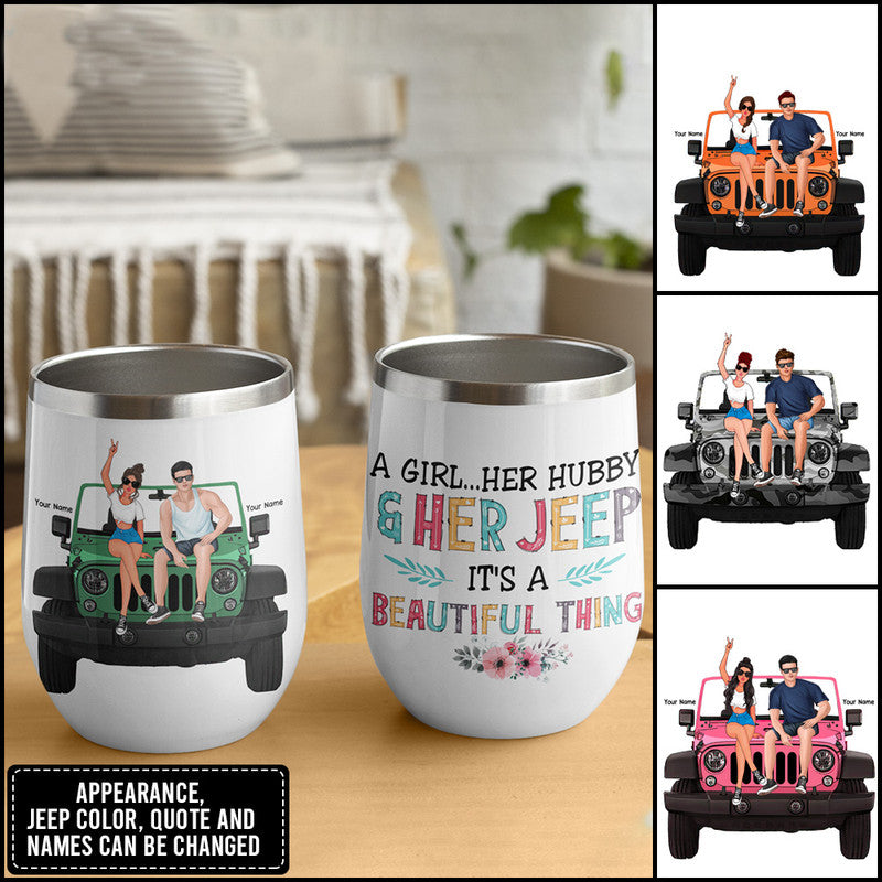 Personalized JP Wine Tumbler Let The Adventure Begin JP Couple (No Straw Included) CTM 12 OZ Custom - Printyourwear