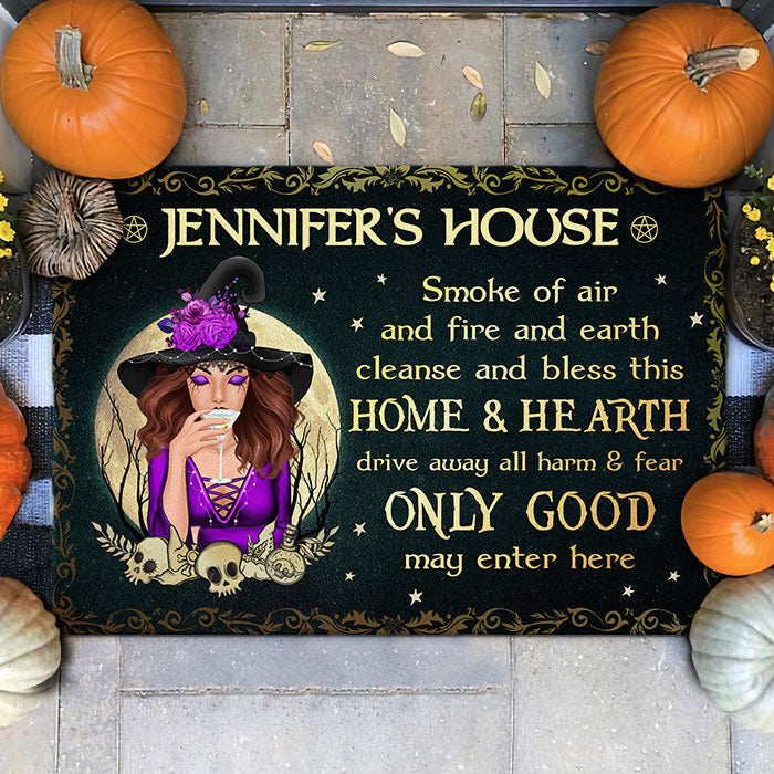 Personalized Halloween Doormat Only Good May Enter Hear CTM Custom - Printyourwear