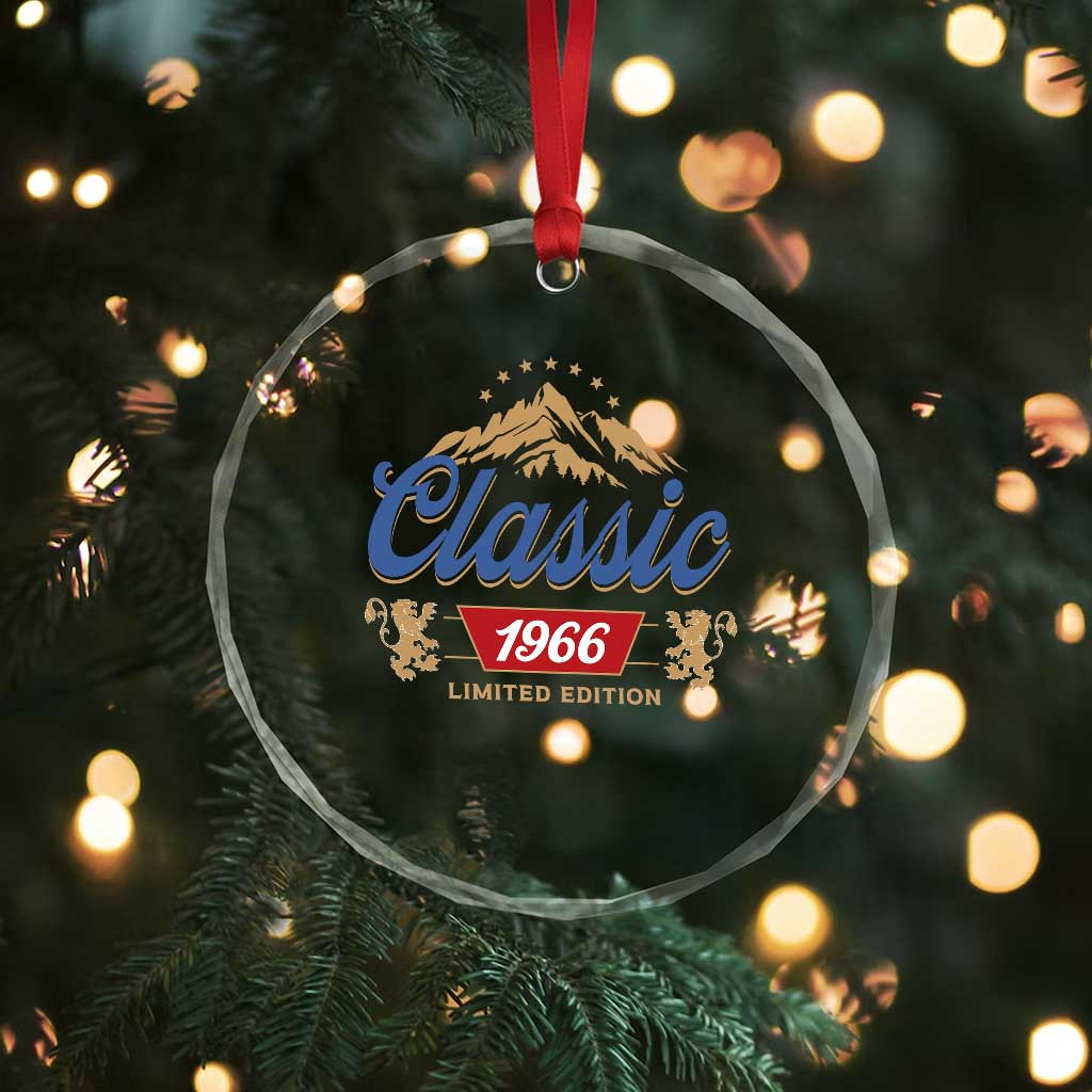 60th Birthday Beer Classic 1966 Limited Edition Crystal Glass Ornament Funny Gifts for 60 Year Olds