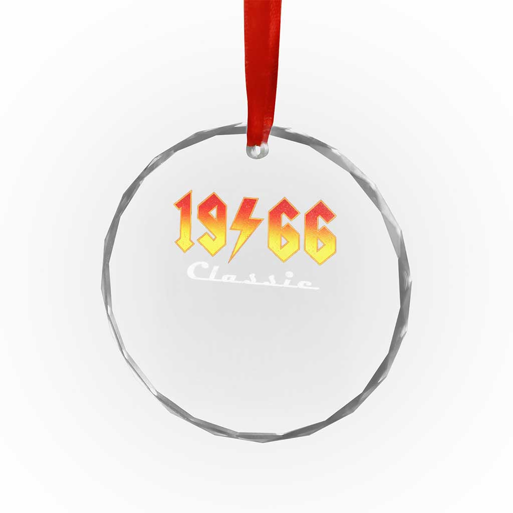 60th Birthday Crystal Glass Ornament Classic Born 1966 Turning 60 Year Old TS10 Print Your Wear