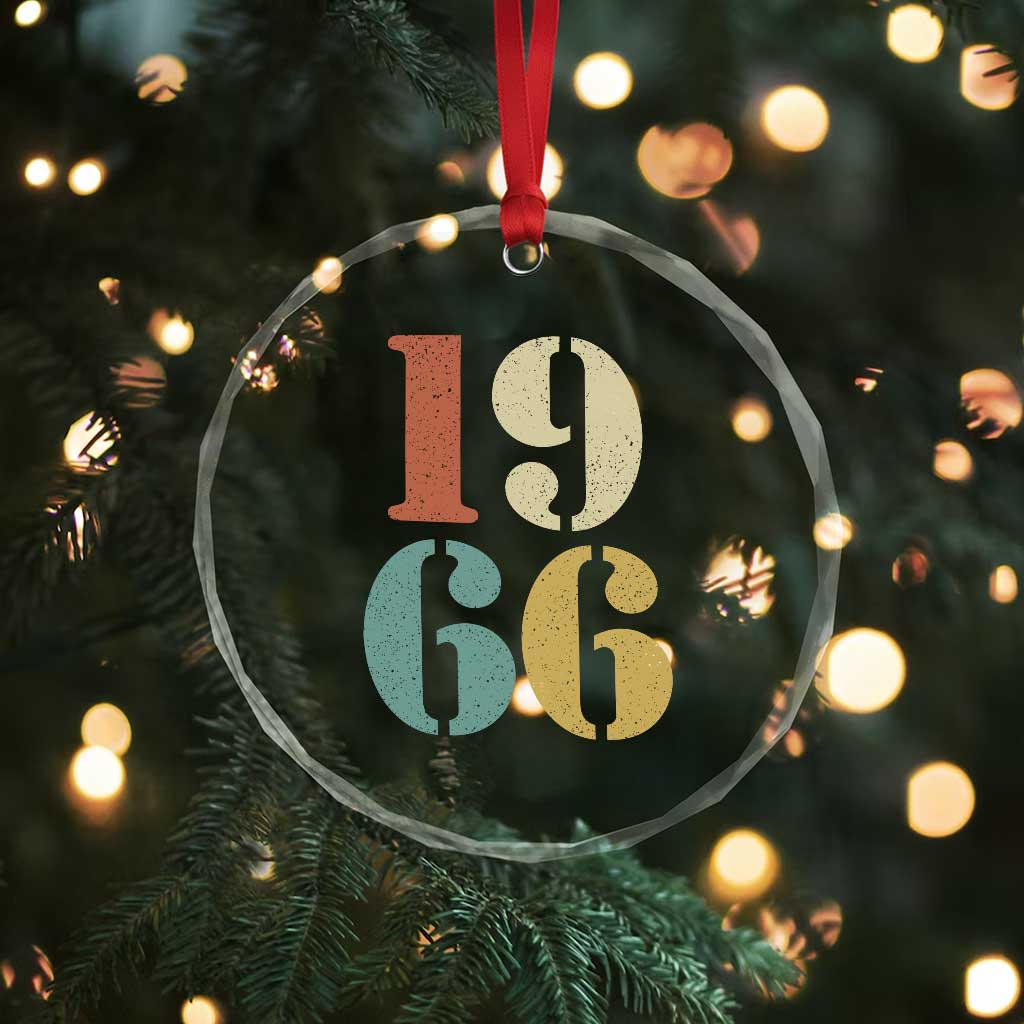60th Birthday Crystal Glass Ornament Classic Retro 1966 60 Year Old Gifts TS10 Print Your Wear