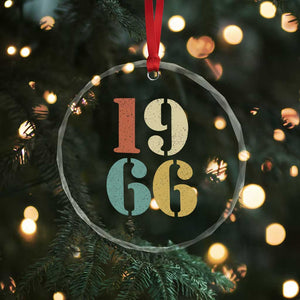 60th Birthday Crystal Glass Ornament Classic Retro 1966 60 Year Old Gifts TS10 Print Your Wear