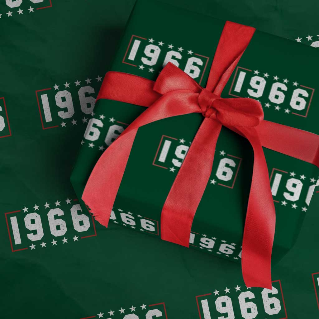 60th Birthday Wrapping Paper Roll Vintage 1966 60 Years Old Birthday Stars And Stripes