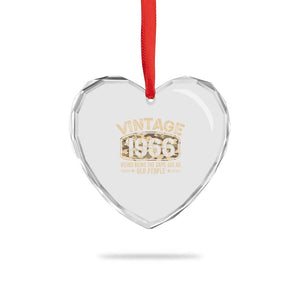 60th Birthday Gift For Men Heart Crystal Glass Ornament Retro Camo 1966 Weird Being The Same Age As Old People TS10 Print Your Wear