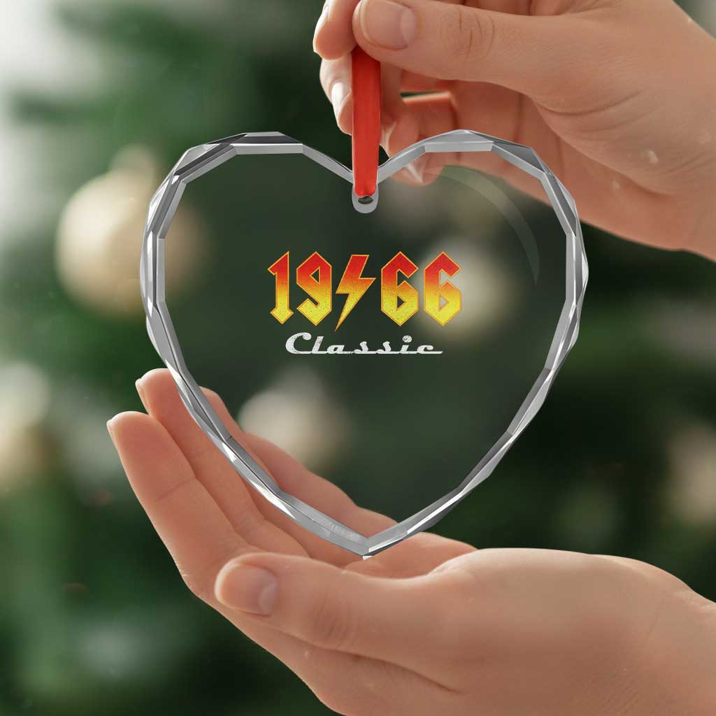 60th Birthday Heart Crystal Glass Ornament Classic Born 1966 Turning 60 Year Old TS10 Print Your Wear