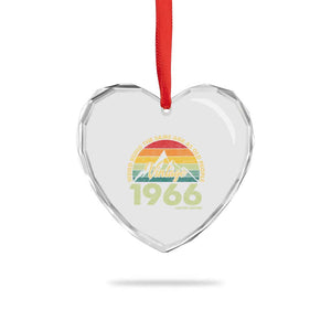 60th Birthday Heart Crystal Glass Ornament Vintage 1966 Weird Being the Same Age as Old People 60 Year Old Gift