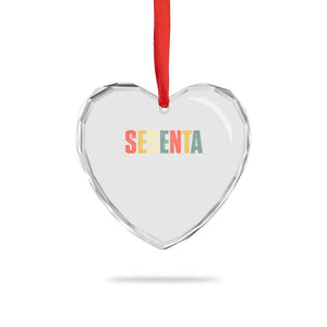 60th Birthday Sesenta Heart Crystal Glass Ornament Spanish Mexican 60 Years Old Bday TS11 Print Your Wear