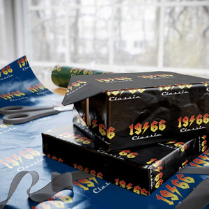 60th Birthday Wrapping Paper Roll Classic Born 1966 Turning 60 Year Old TS10 Black Print Your Wear