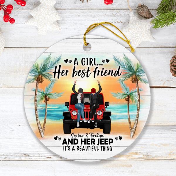 Personalized JP Besties Ornaments Off Road Gift For Best Friends A Girl... Her Best Friend CTM Ornament Custom - Printyourwear