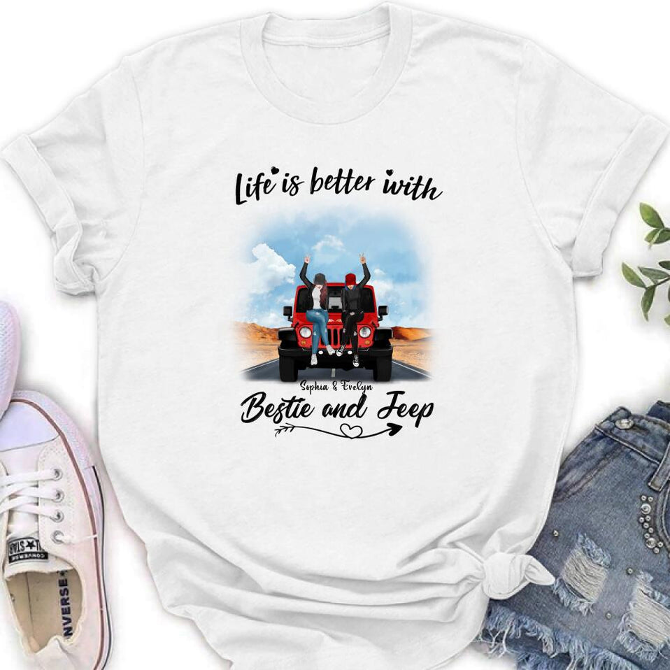 Gift For Best Friends Personalized JP T Shirt Life Is Better With Bestie CTM Hoodie Youth Custom - Printyourwear