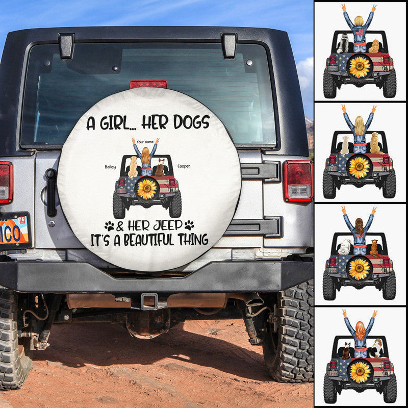 Custom JP Tire Cover With Camera Hole, JP Dog Tire Cover Its A Beautiful Thing CTM Custom - Printyourwear