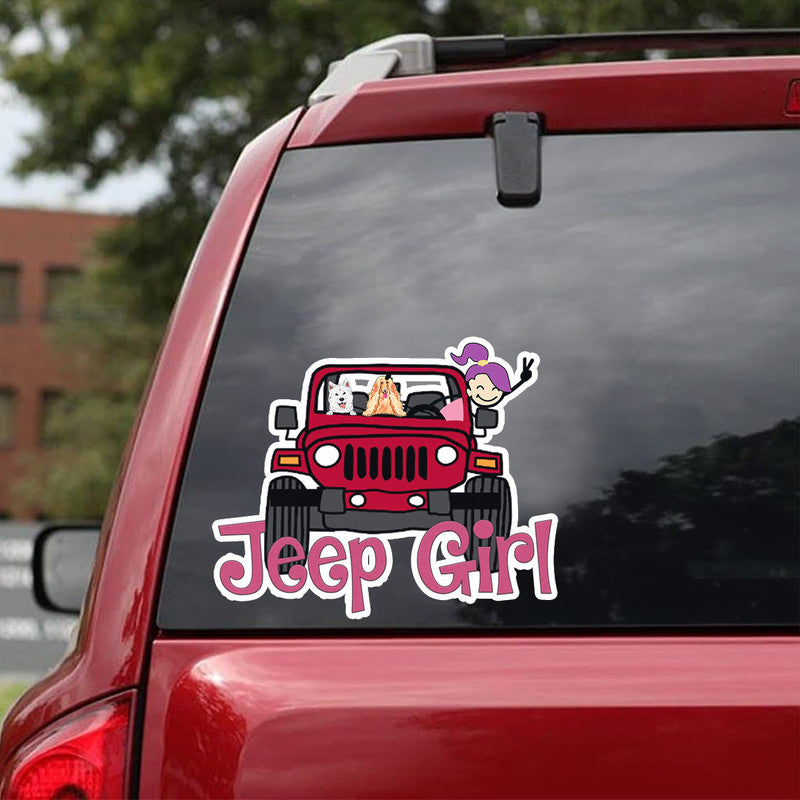 Personalized JP Girl Decal Dog and Cat CTM package 13x13cm Custom - Printyourwear