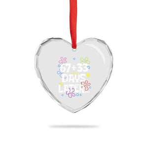 67 33 One Hundred Days Later Heart Crystal Glass Ornament Funny 100th Day of School Flowers TS10 Print Your Wear