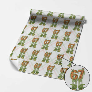 67 Basketball St Patricks Day Wrapping Paper Roll Funny Six Seven Gen Alpha Meme Drip TS14 Christmas Plaid Print Your Wear