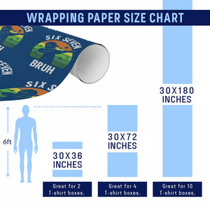 67 Bruh St Patricks Day Wrapping Paper Roll Funny Six Seven Boys Kids Dabbing Meme TS14 Print Your Wear