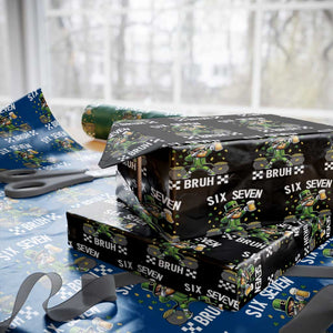 67 Bruh St Patricks Day Wrapping Paper Roll Funny Six Seven Leprechaun Bruh Meme TS14 Black Print Your Wear