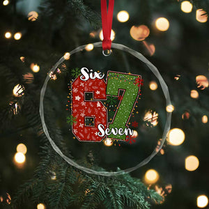 67 Christmas Crystal Glass Ornament Funny Six Seven Meme Gen Alpha Slang Snowflake TS11 Print Your Wear