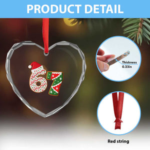 67 Christmas Heart Crystal Glass Ornament Funny Six Seven 6 7 Meme Pajamas Gen Alpha Slang TS10 Print Your Wear
